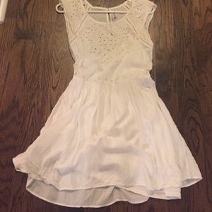 White eyelet summer dress