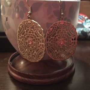 Lucky Brand gold filigree earrings