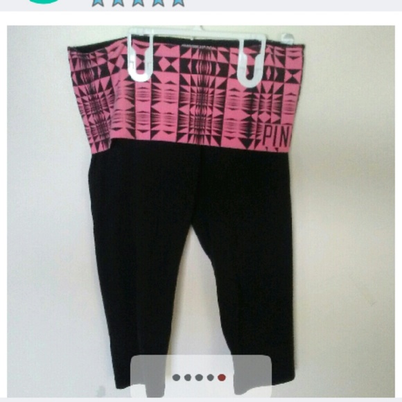 PINK yoga capris - Picture 2 of 4