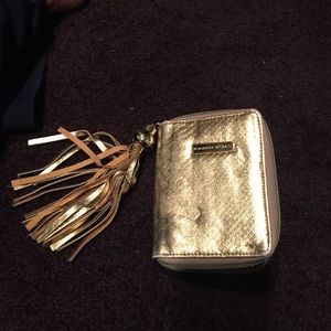 Steve Madden gold wallet case with mirror