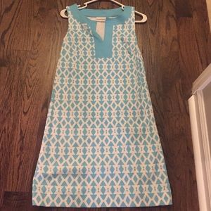 Carolina blue and white patterned summer dress