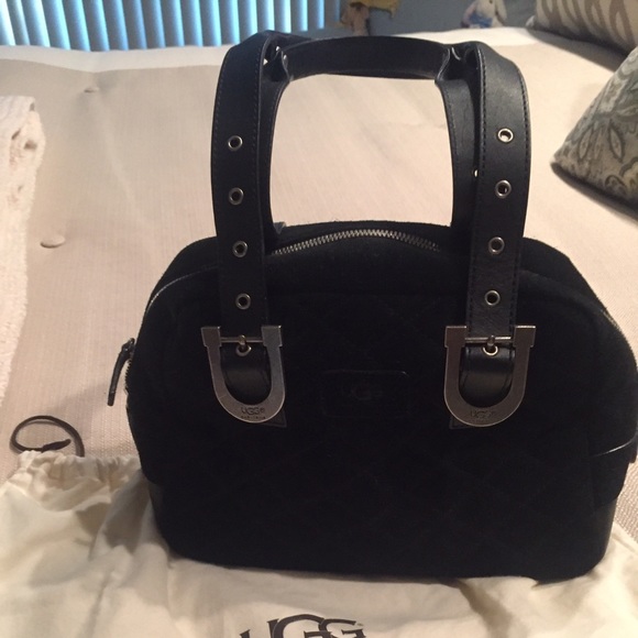 Black Ugg suede purse