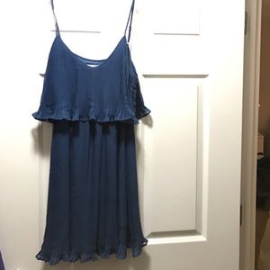 Spaghetti strap blue dress
