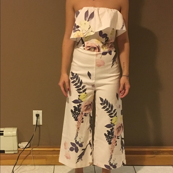 ASOS Pants - NEW ASOS Floral wide leg jumpsuit.