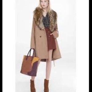 EXPRESS | Extreme faux fur belted coat