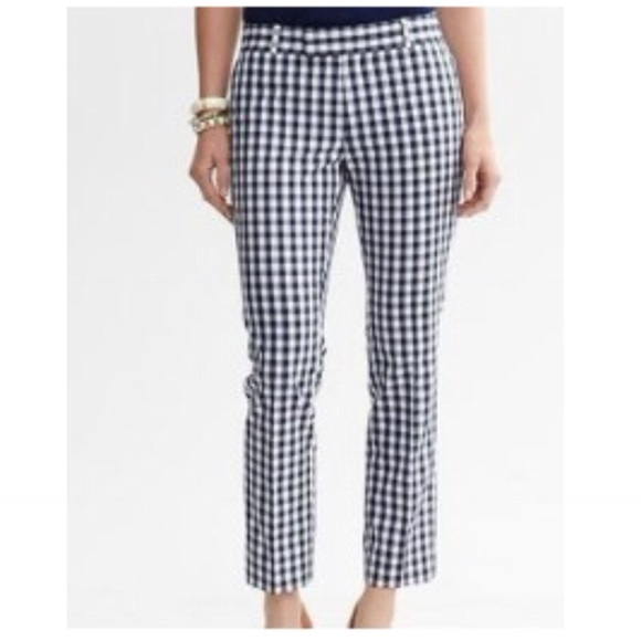 banana republic checkered pants