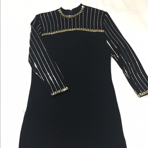St. John's knit black evening dress.  Size 4.