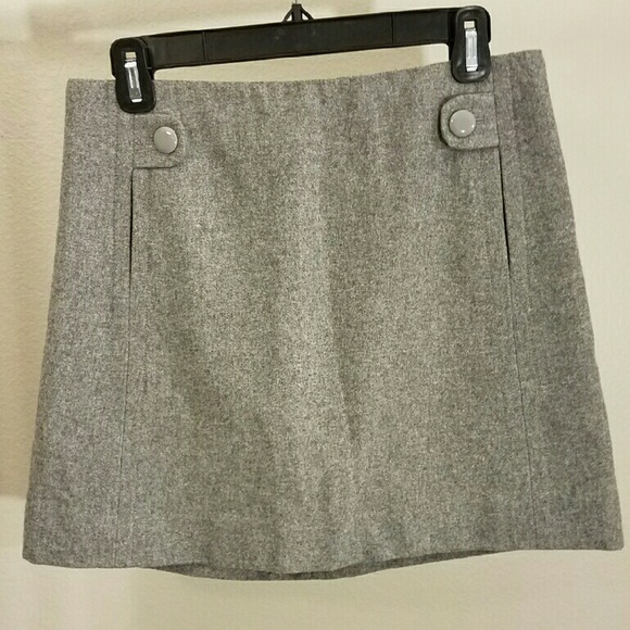 Gray Wool Skirt