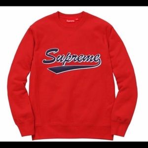 supreme brush script crewneck