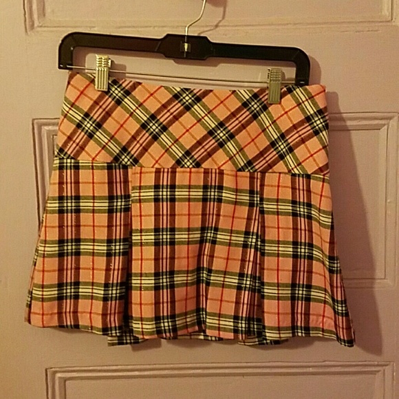 Limited Too! Pink plaid mini skort size 14