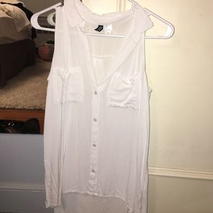 H&M White button down tank