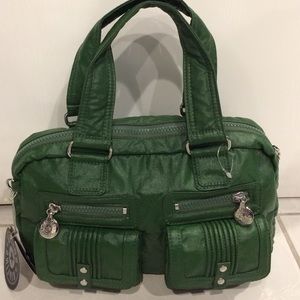 Dark green, medium sized, Kipling hand bag
