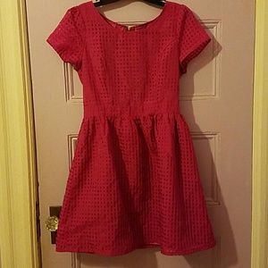 Pink checkered dress size small
