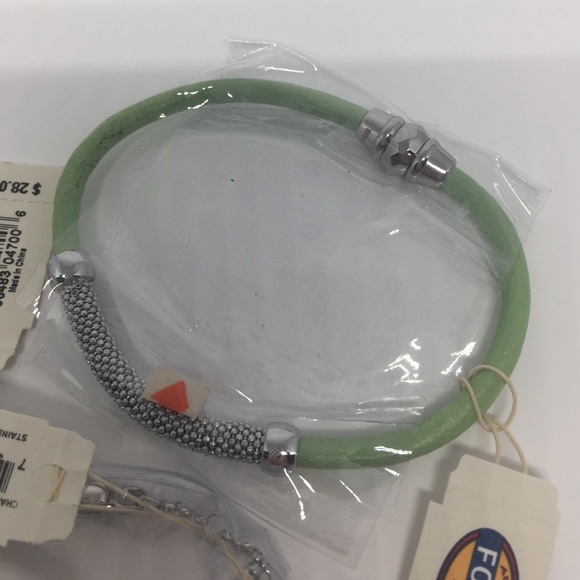 NWT Fossil shades of mint bracelet bundle - Picture 2 of 4