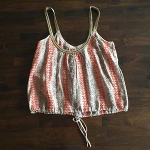 Free People Embroidered & beaded tank