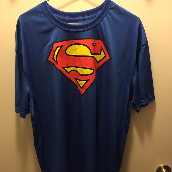 Superman Light Breathable Shirt Blue XL Brand New