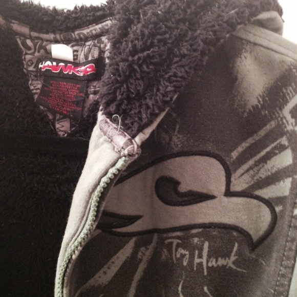 Tony Hawk green sweatshirt with hoodie L (14/16) - Picture 2 of 4