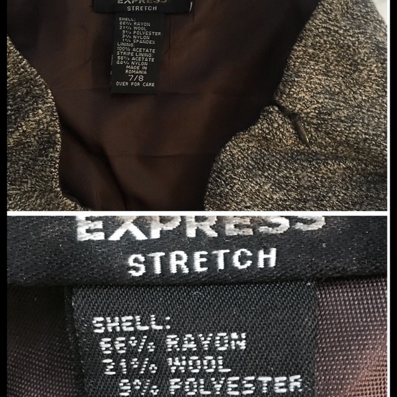 EXPRESS, WOOL BLEND MIDI SKIRT, LACE  AND  WOOL - Picture 4 of 4