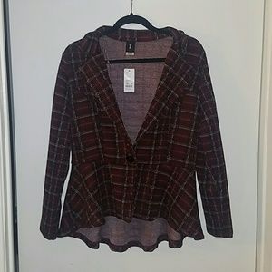 Peplum plus-sized jacket
