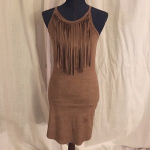 Brown fringe dress
