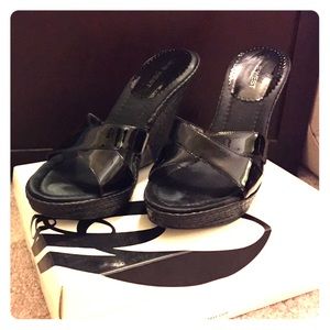 Nine West Catherwood Black Patent Sandals