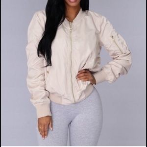 Cream / Nude Bomber Jacket
