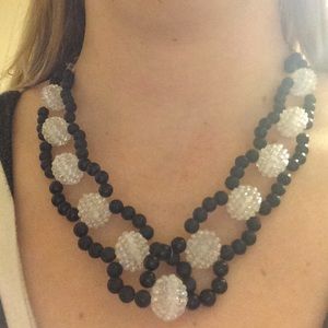 Black and white beaded necklace