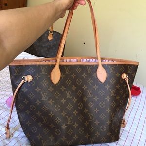 Louis Vuitton never full mm rose ballerine