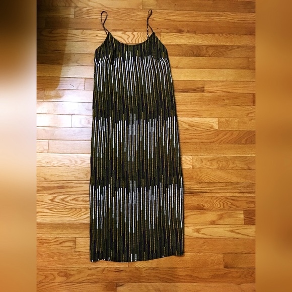 h&m striped midi dress
