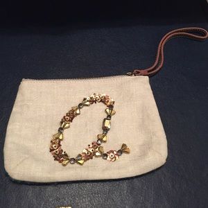 Anthropologie "A" wristlet