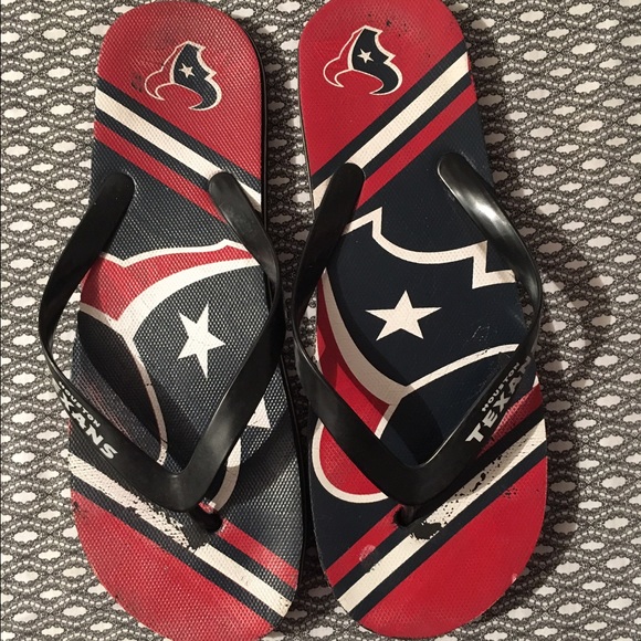 Houston Texans flip flops M Woman's size 8/9 - Picture 1 of 1