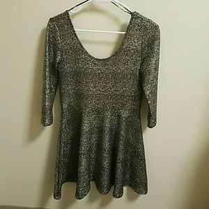 Gold and black flattering dress WORN ONCE