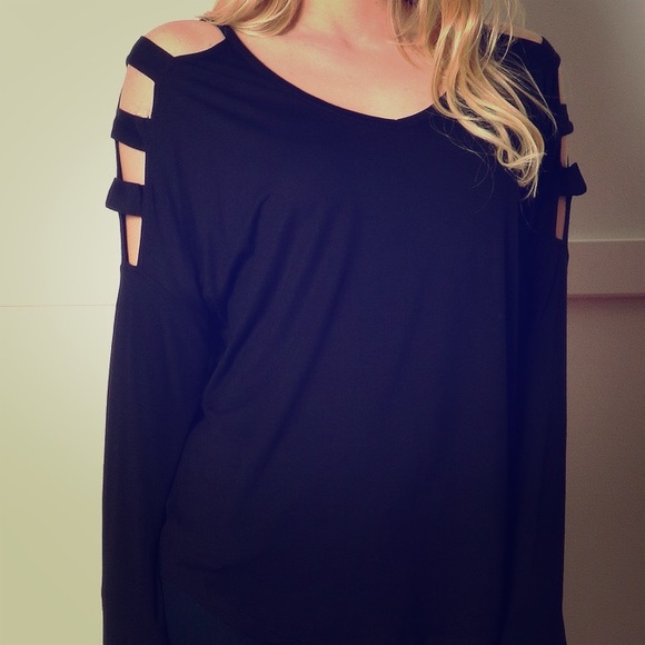 Cream knit cutout sweater