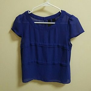Blue dress blouse