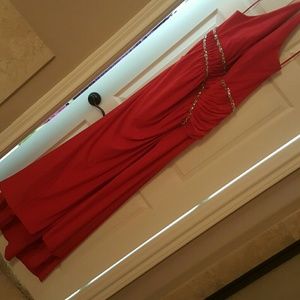 Beautiful floor length red gala dress