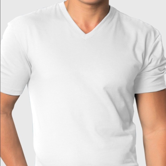New Men's Fitted V-Neck T-Shirt