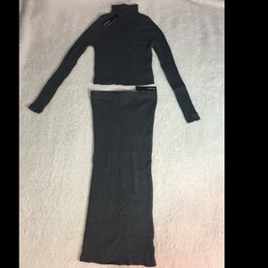 Charcoal grey two piece set