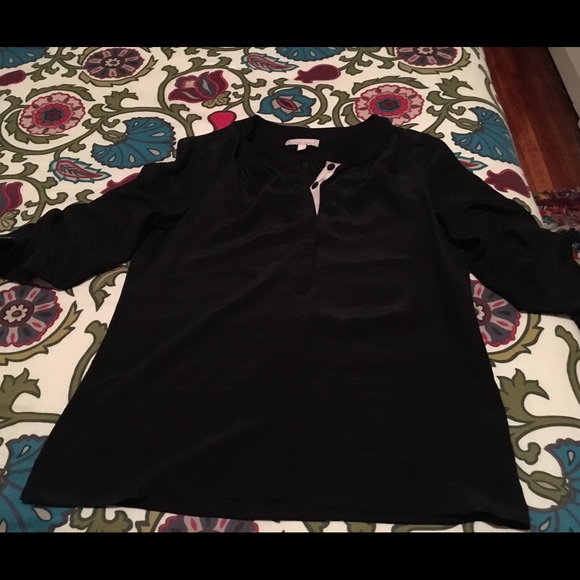 Banana Republic- Black, silk shirt