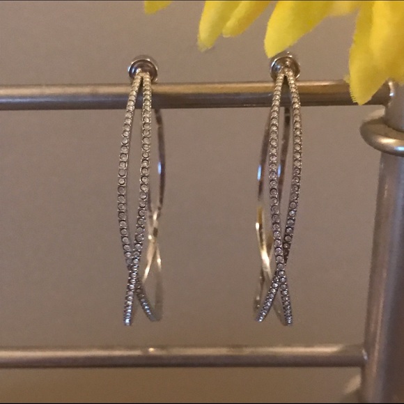 Michael Kors silver hoops