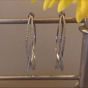 Michael Kors silver hoops