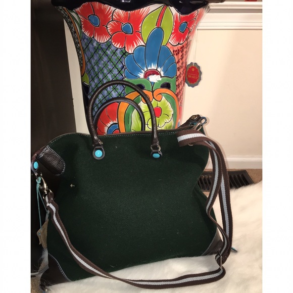 💯 cotton Green cute bag💕