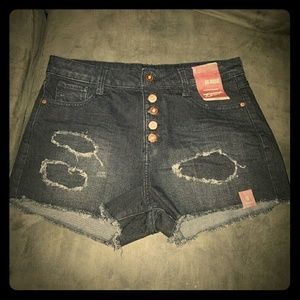 Arizona High Waist Distressed Shorts