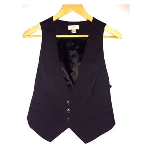 Ann Taylor three button black vest