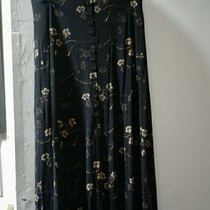 Gold,black long  maxi skirt