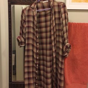 Free people CP shades flannel maxi