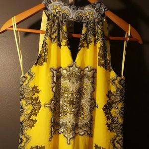 Cache Mock Neck Sleeveless Shirt