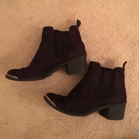 Suede Black Boots