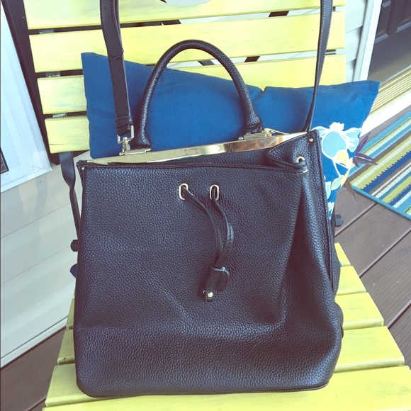 Black Leather Handbag