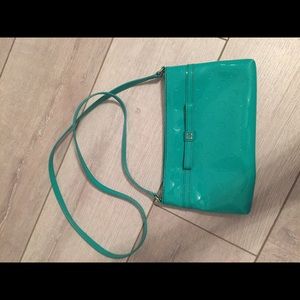 Kate Spade Teal patent leather crossbody