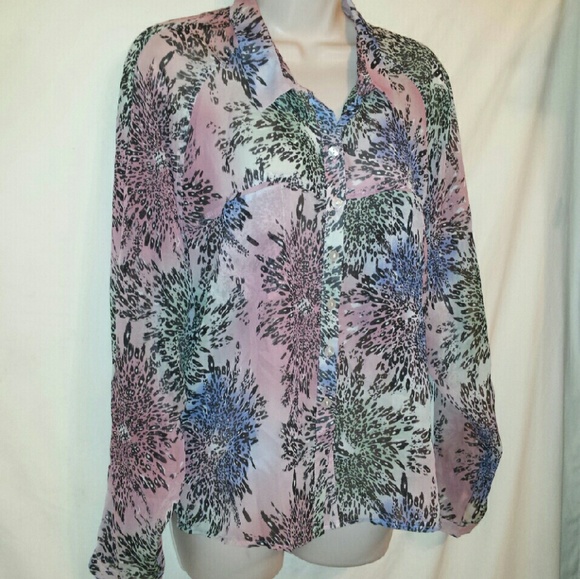 Jeans by Buffalo sheer blouse